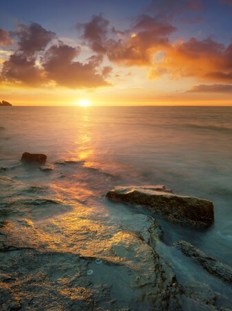 Seascape during sunrise